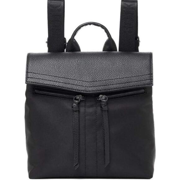NWT Botkier New York Black Trigger Nylon & Faux Leather Mini Backpack Bag